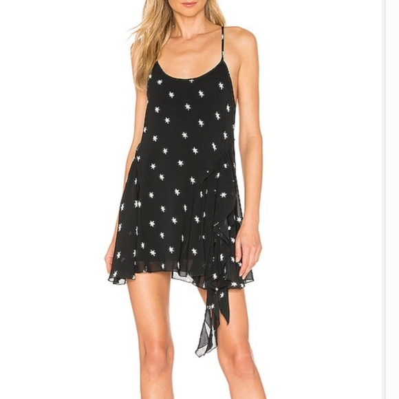 RE/DONE Collections 80s Dress in Black/White Star Print Size Small - Picture 1 of 15